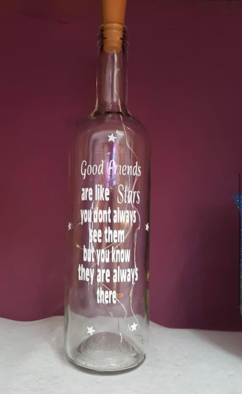 Good friends light up bottle