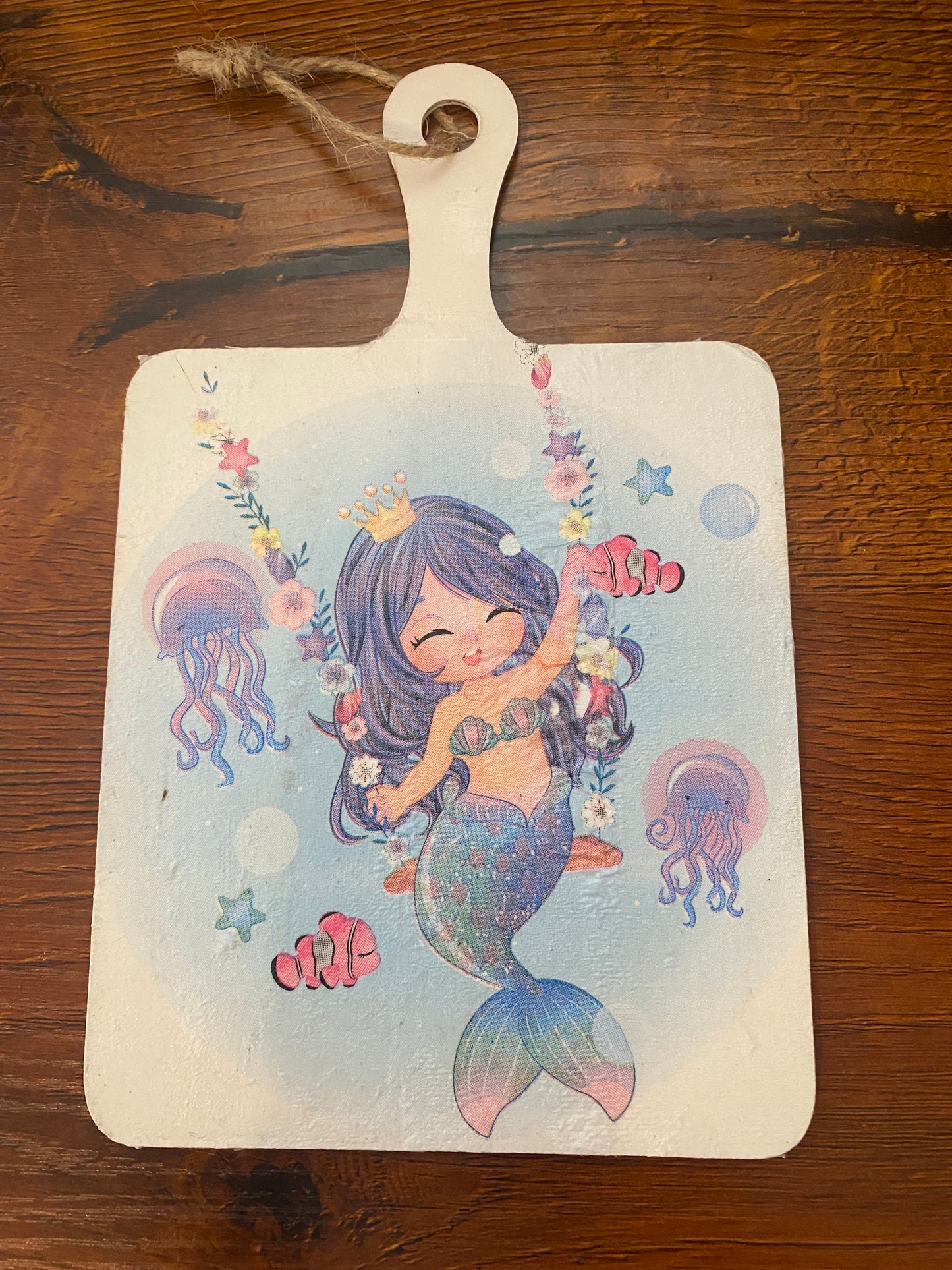 Mermaid cheeseboard hanger