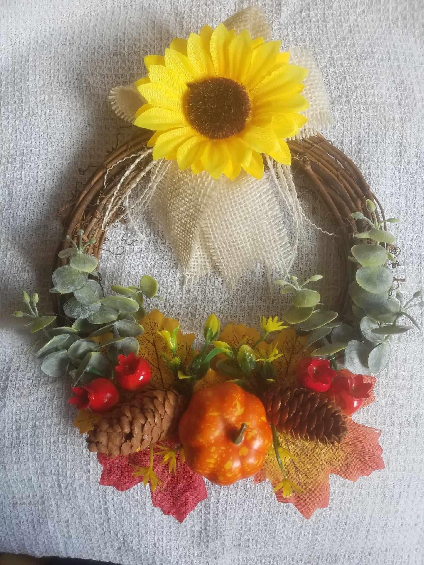 Autumn wreath pumpkin