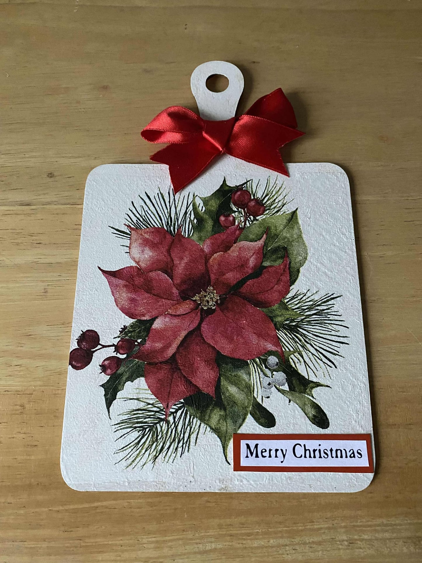 Poinsettia hanging cheeseboard