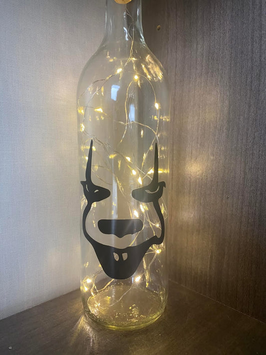 Horror clown light up bottle