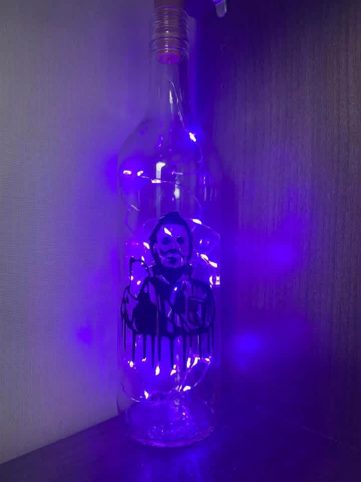 Horror mask light up bottle