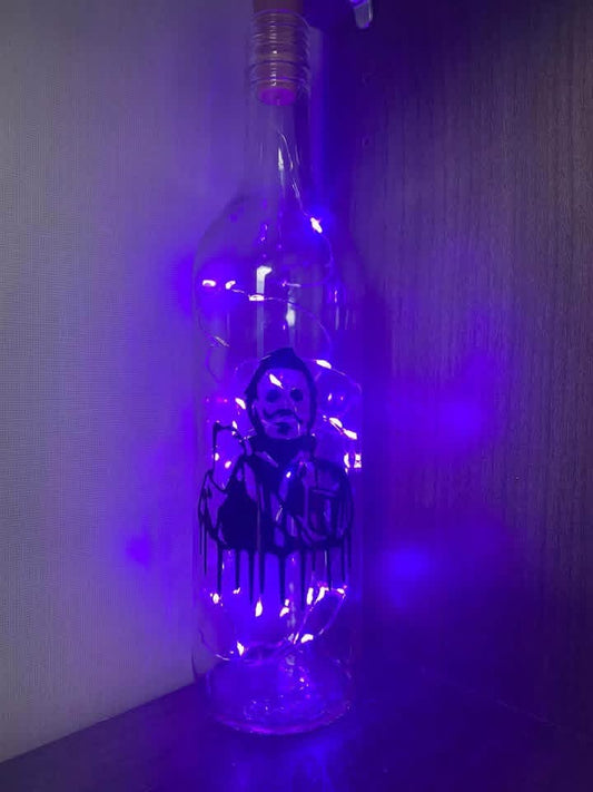 Horror mask light up bottle