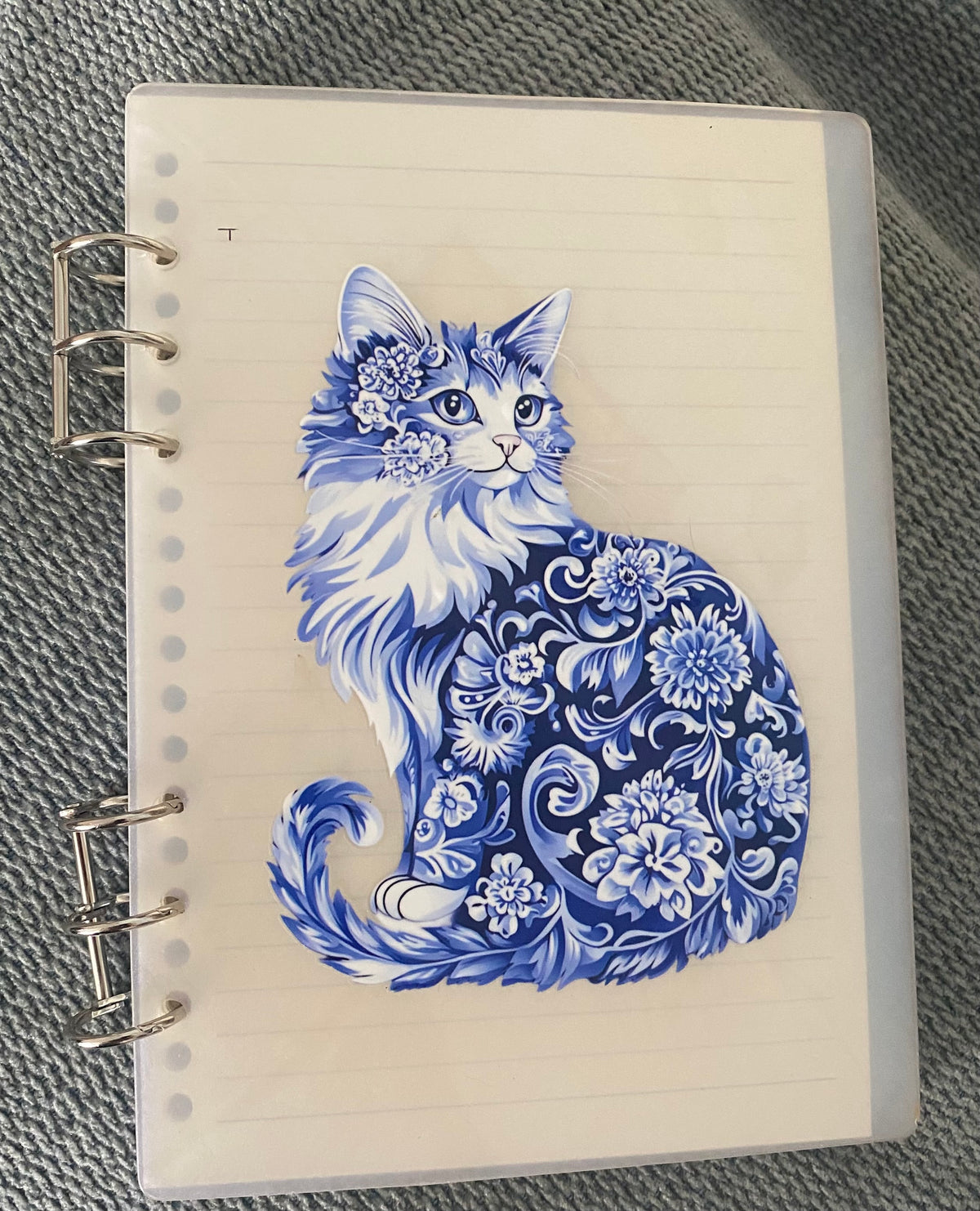 A5 resin notebook cat design