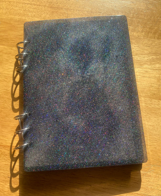 A5 Resin 2027 diary /planner black glitter