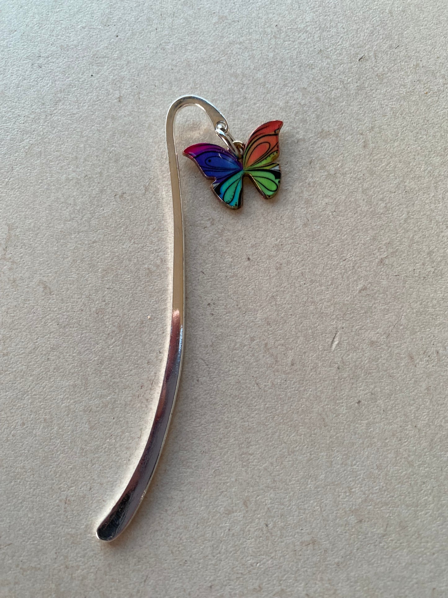 Rainbow butterfly bookmark