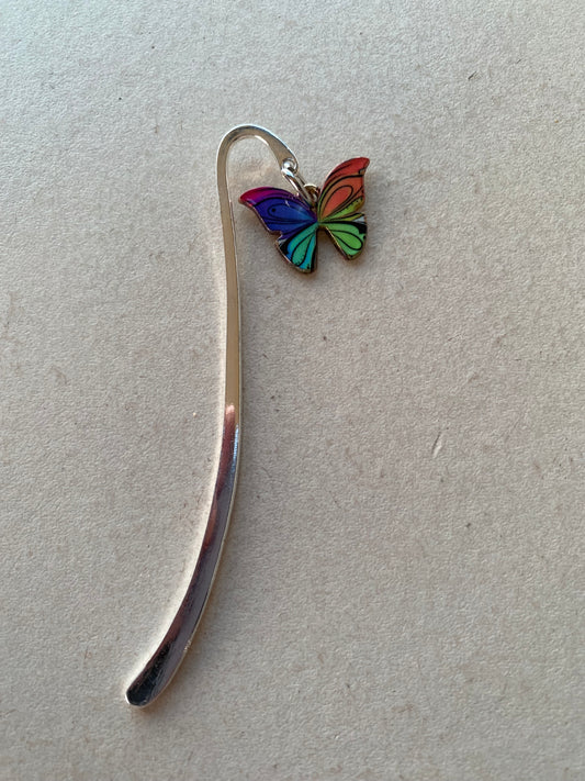 Rainbow butterfly bookmark