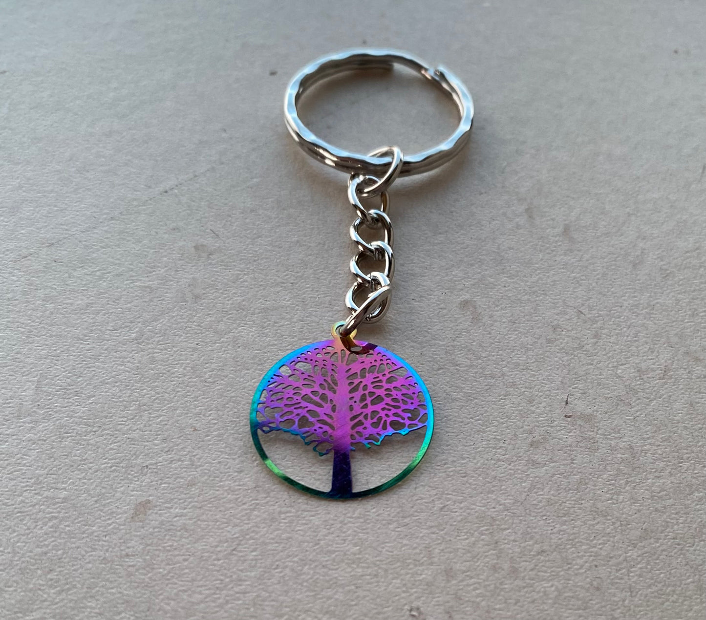 Rainbow keyring tree of life