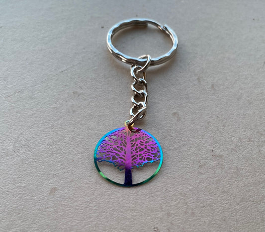 Rainbow keyring tree of life