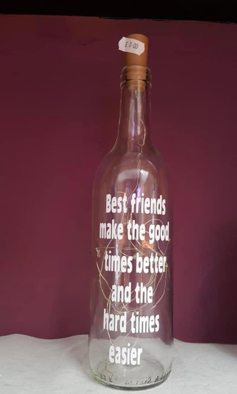 Best friends light up bottle