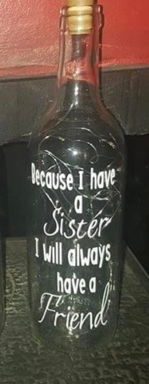 Sister light up bottle