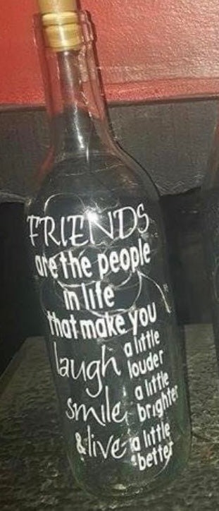 Friends light up bottle