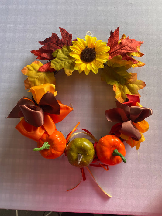 Autumn themed wreath medium
