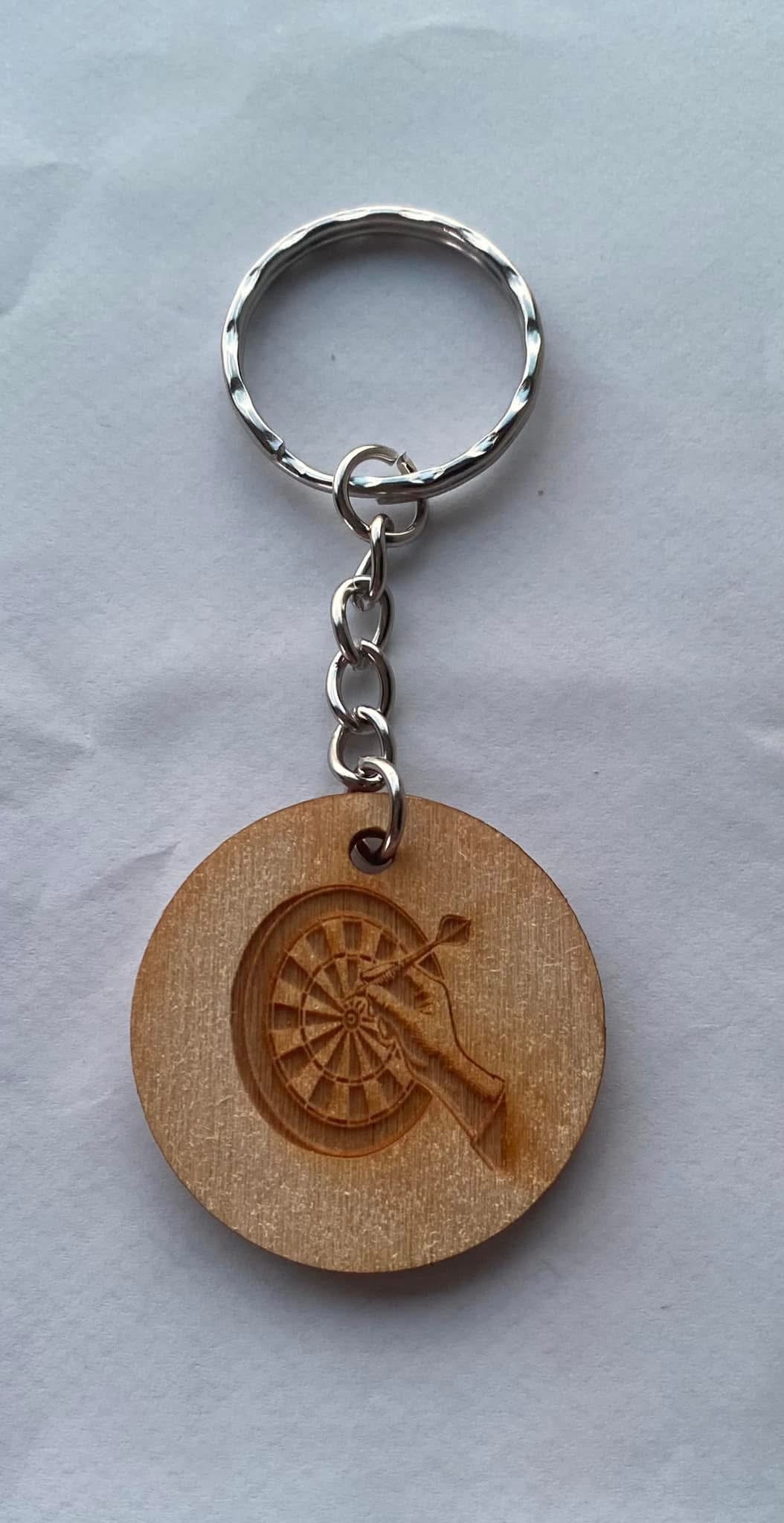 Dartboard mdf keyring