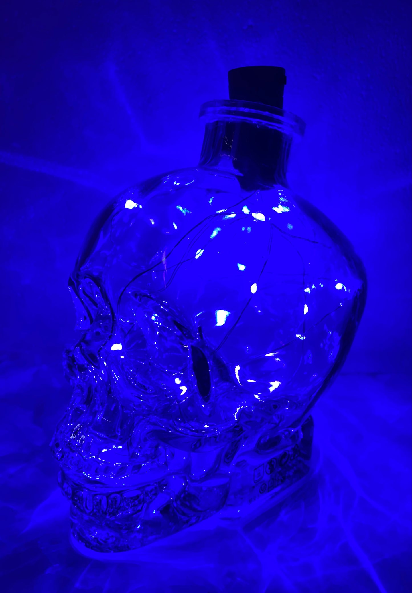 Light up glass skull