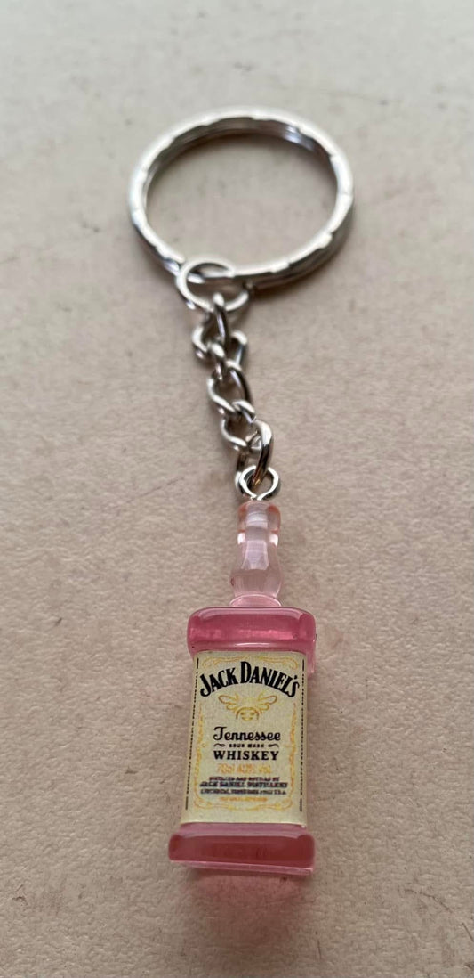 Pink whiskey keyring