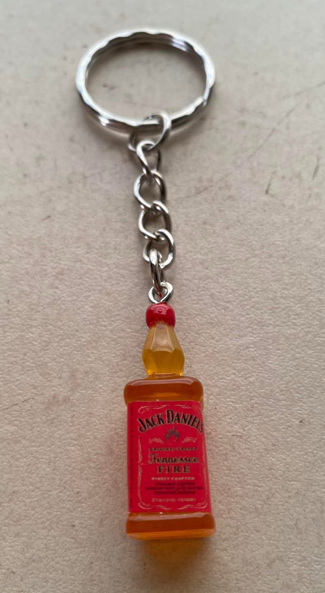 Spicy whiskey bottle keyring