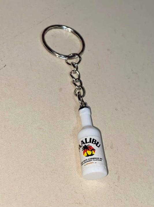 Coconut rum bottle keyring