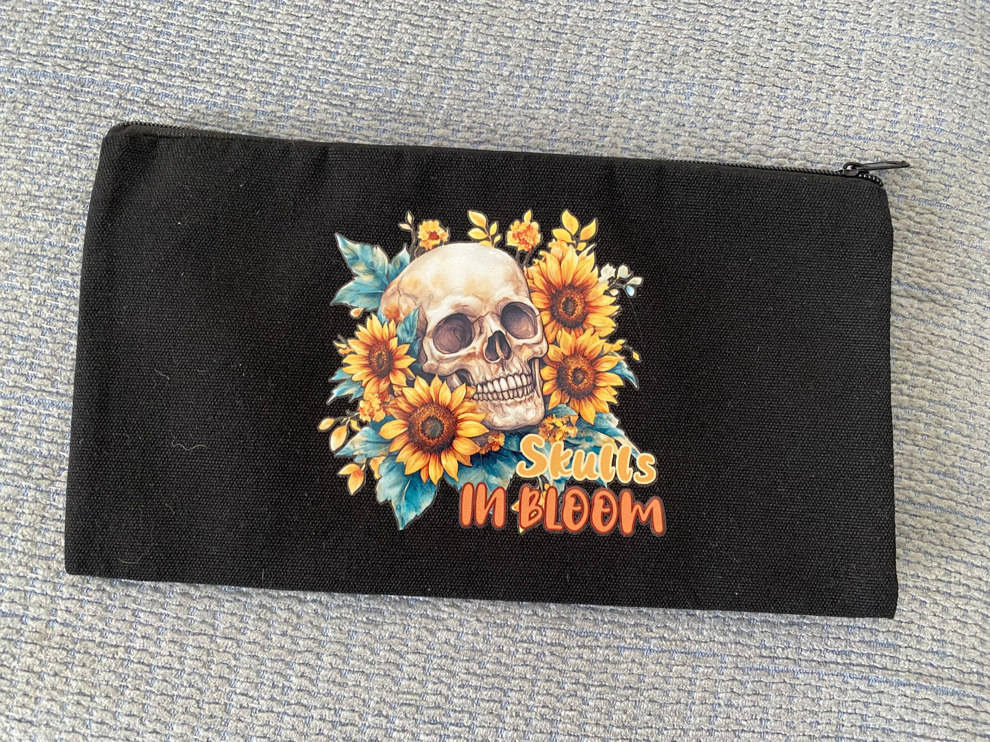 Cosmetic bag Sunflower skull