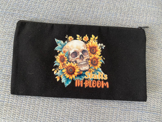 Cosmetic bag Sunflower skull