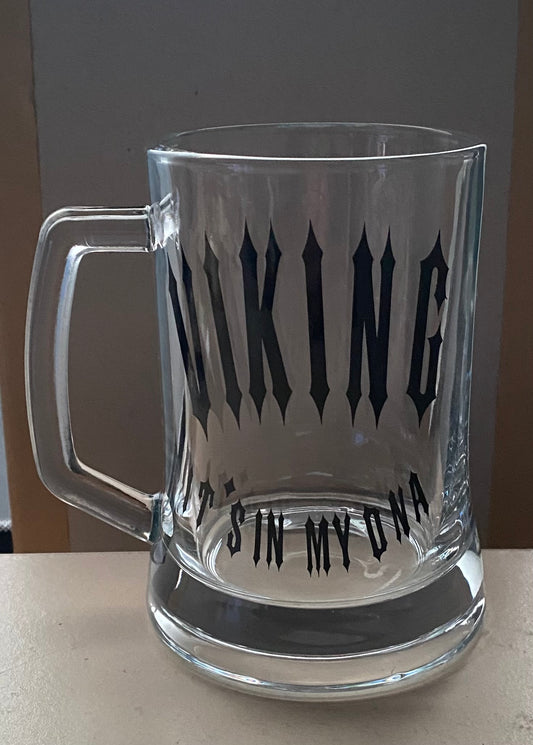 Viking in dna pint glass tankard