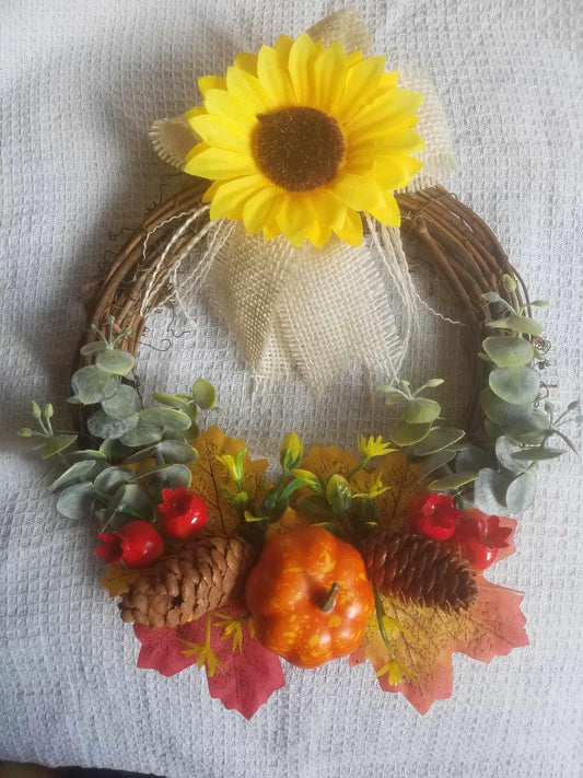 Autumn wreath pumpkin