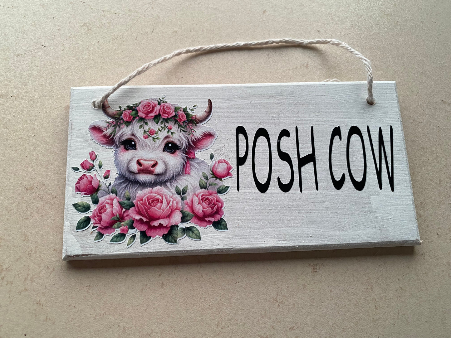 Highland coo plaque posh