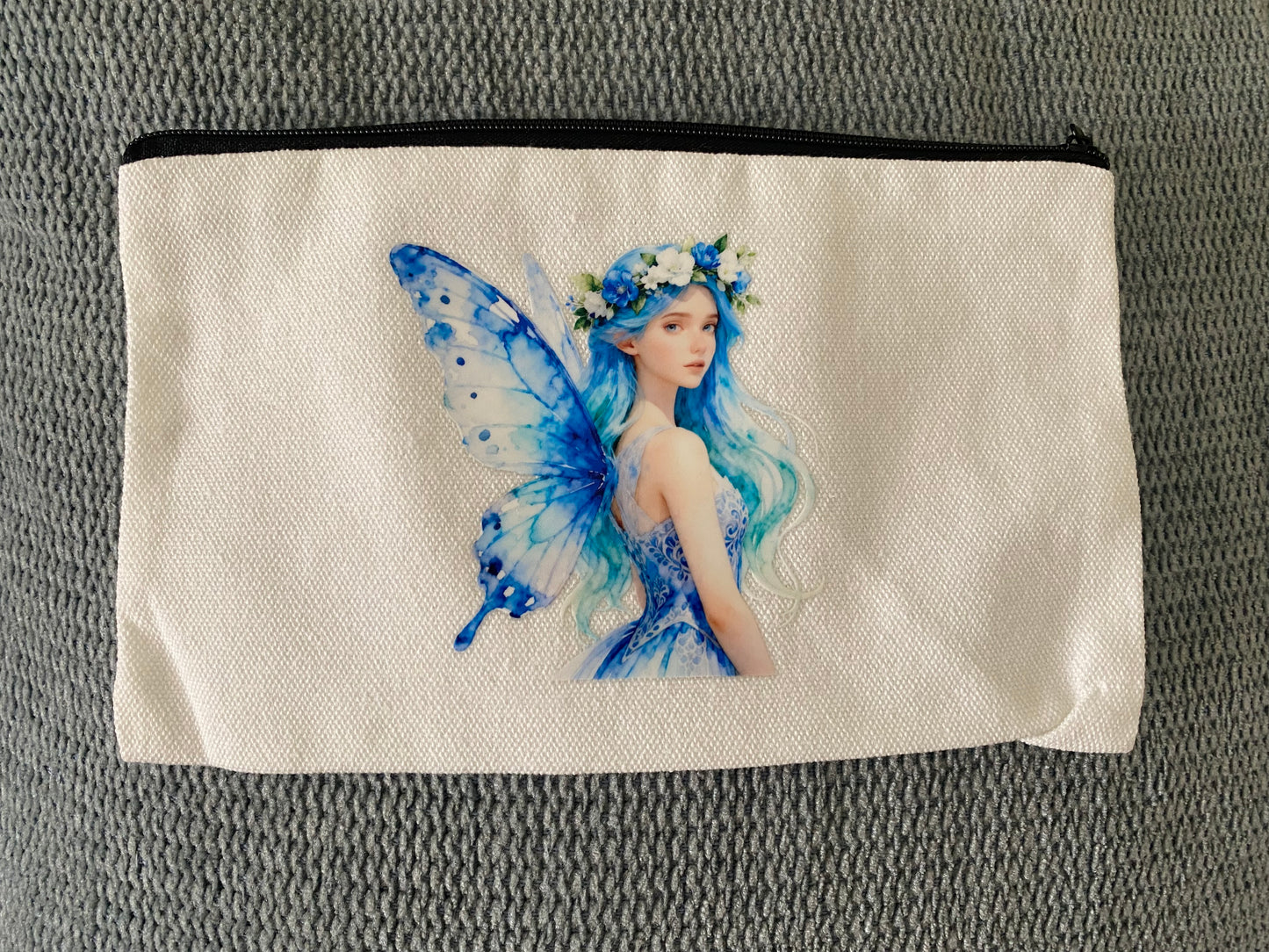 Blue fairy cosmetic bag