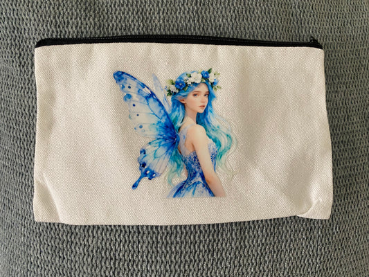 Blue fairy cosmetic bag
