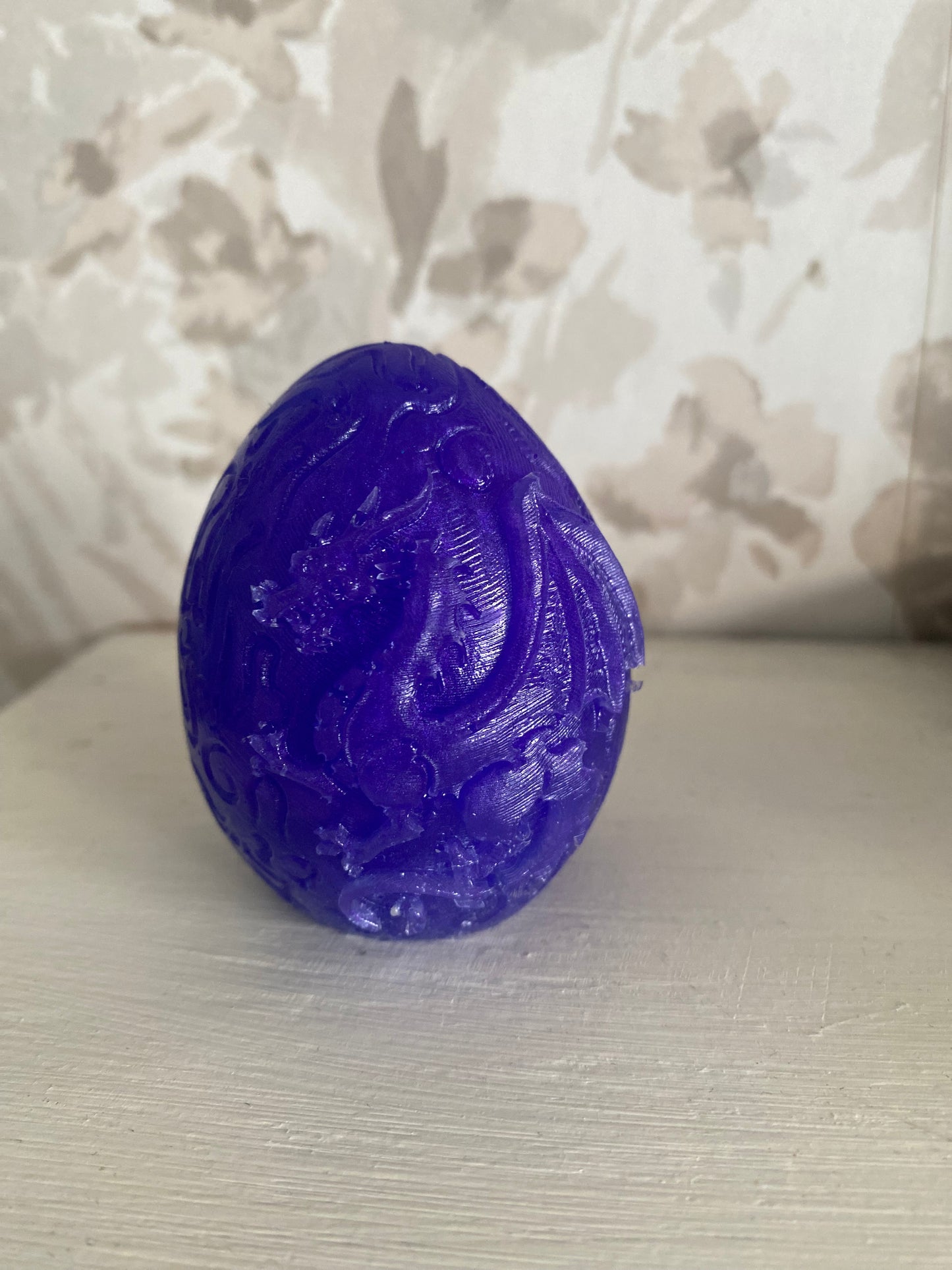 Large resin dragon egg purple