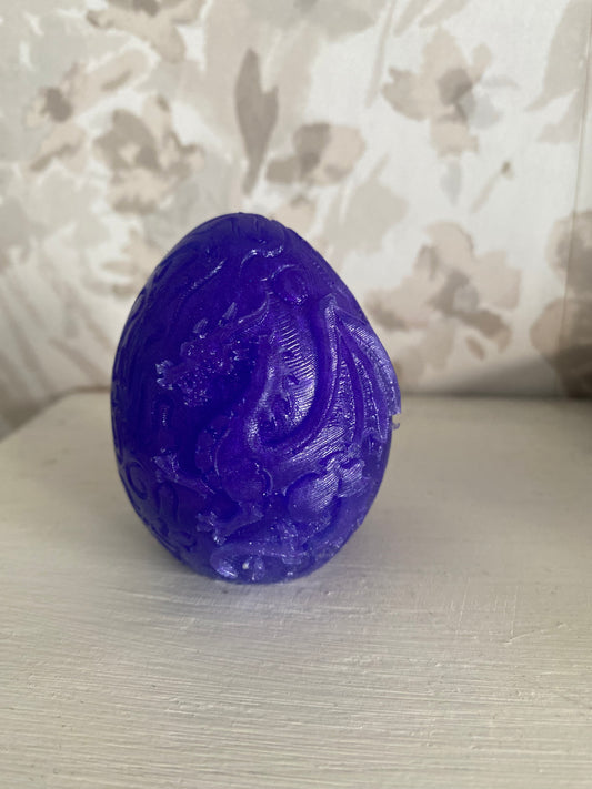 Large resin dragon egg purple