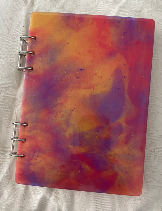 A5 resin diary /planner pink, purple & gold